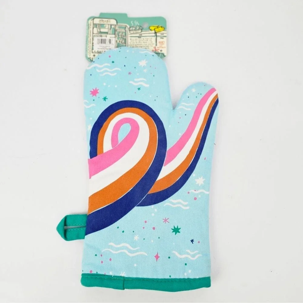 Blue Q Mer-Mazing Cotton Oven Mitt - Mermaid Aqua & Green Accents